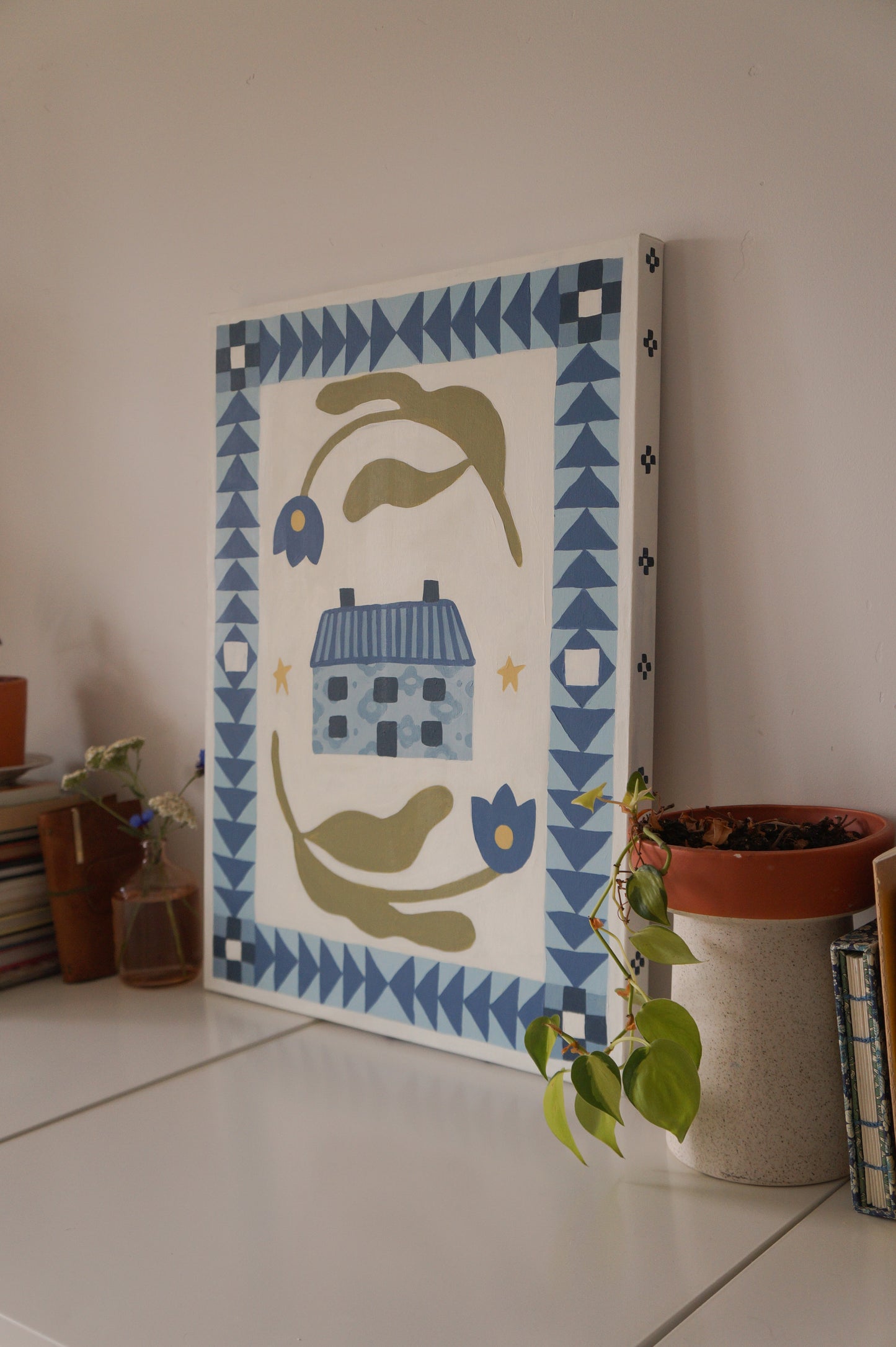 "Winter House" Original Painting