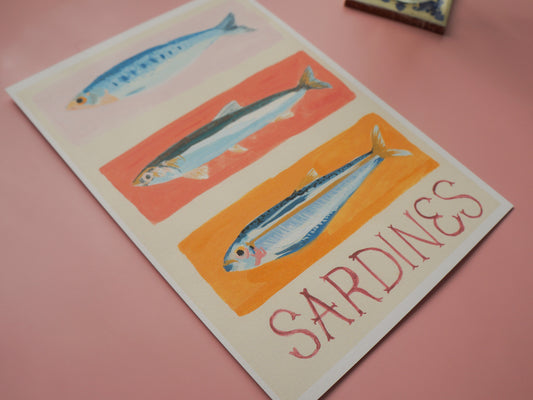 "Sardines" Original Art Print - 5x7