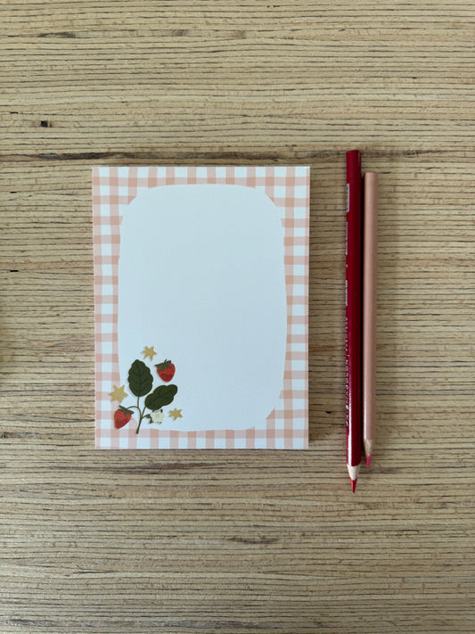 Strawberries Notepad - Midsize