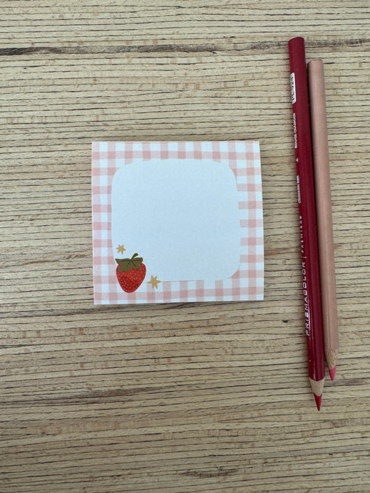 Strawberry Gingham POST-IT Notes