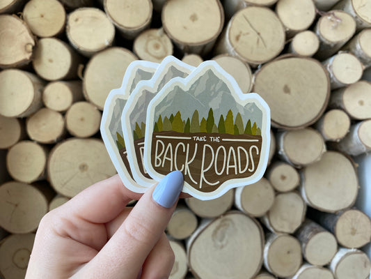Take the Back Roads Sticker