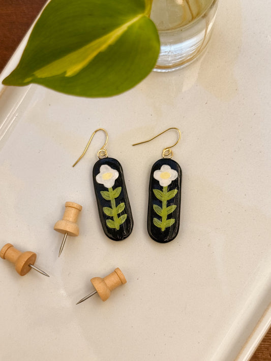 Clay Earrings - Tall Poppy