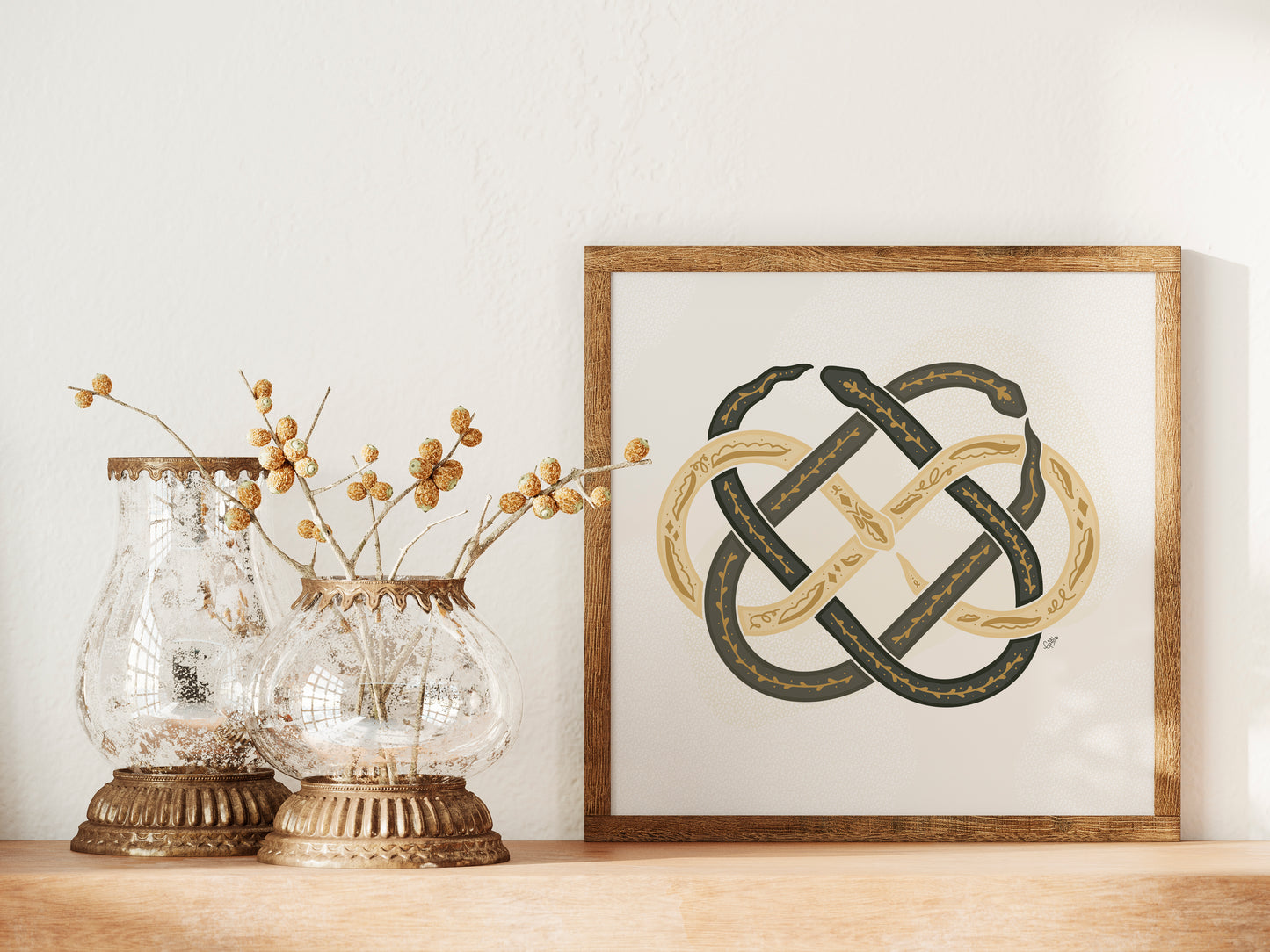 Outlaw Print: Snake Knot - Black