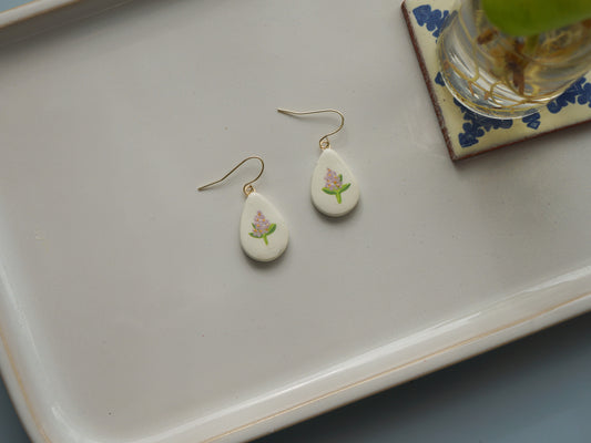 Clay Earrings - Lilacs
