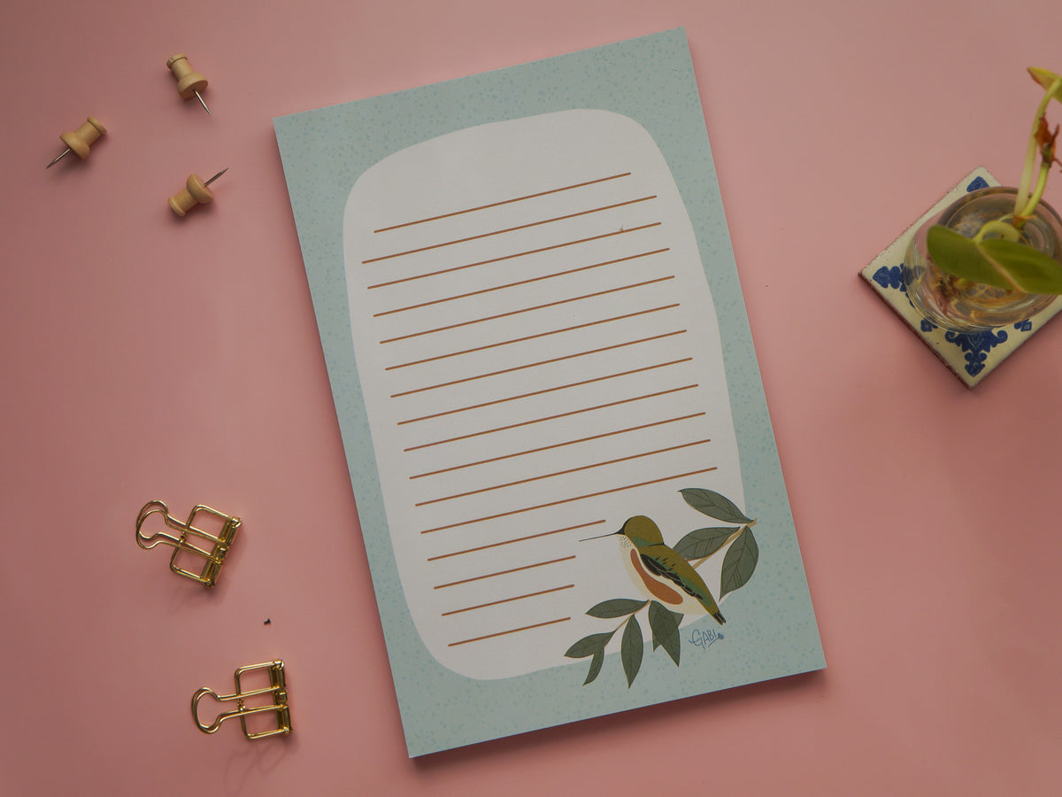 Hummingbirds Notepad - Large