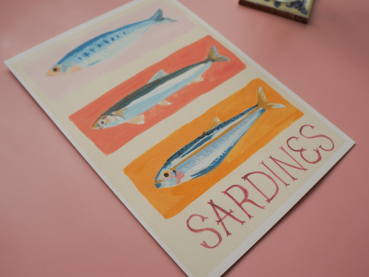"Sardines" Original Art Print - 5x7