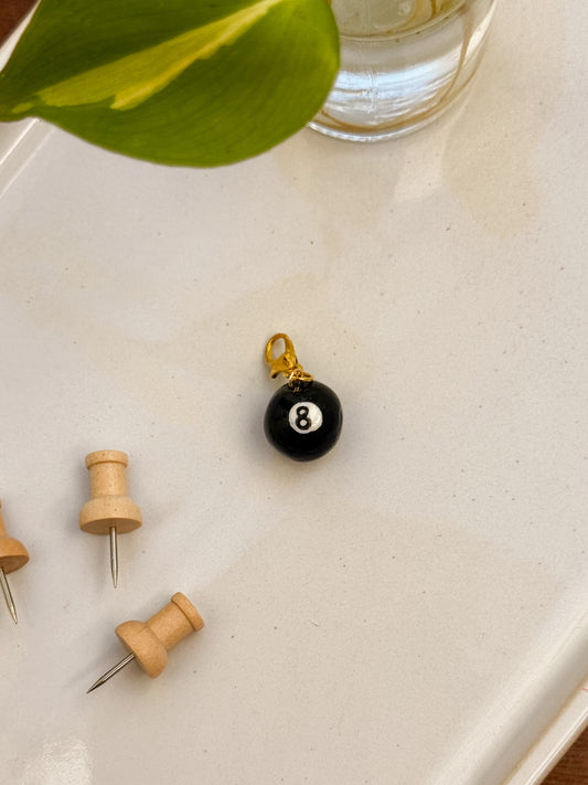 Clay Charm - 8 Ball
