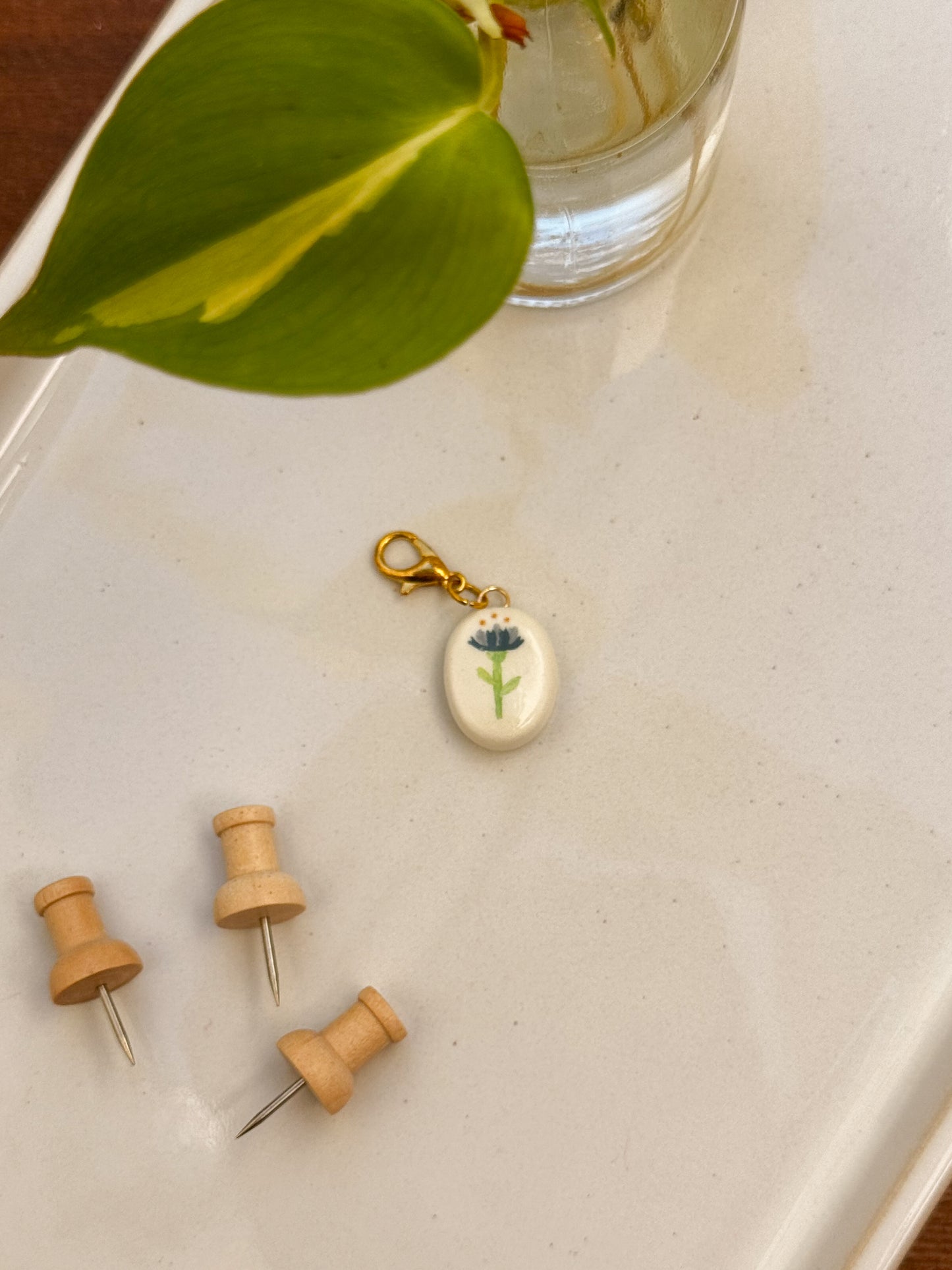 Clay Charm - Painted Flowers
