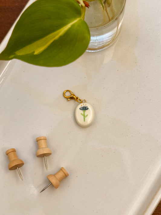 Clay Charm - Painted Flowers
