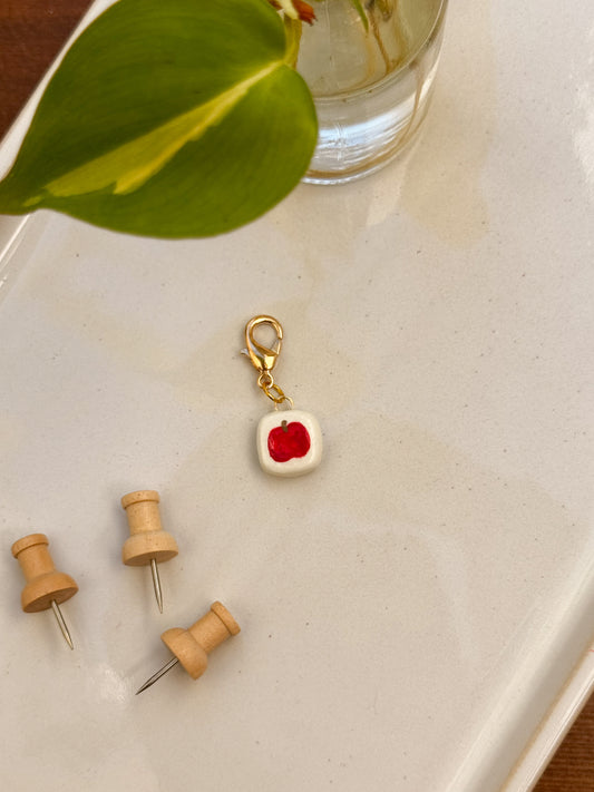 Clay Charm - Apple and Core
