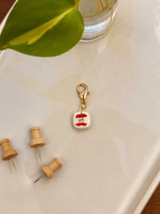 Clay Charm - Apple and Core
