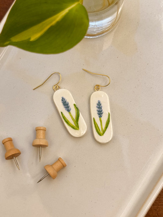 Clay Earrings - Lavender