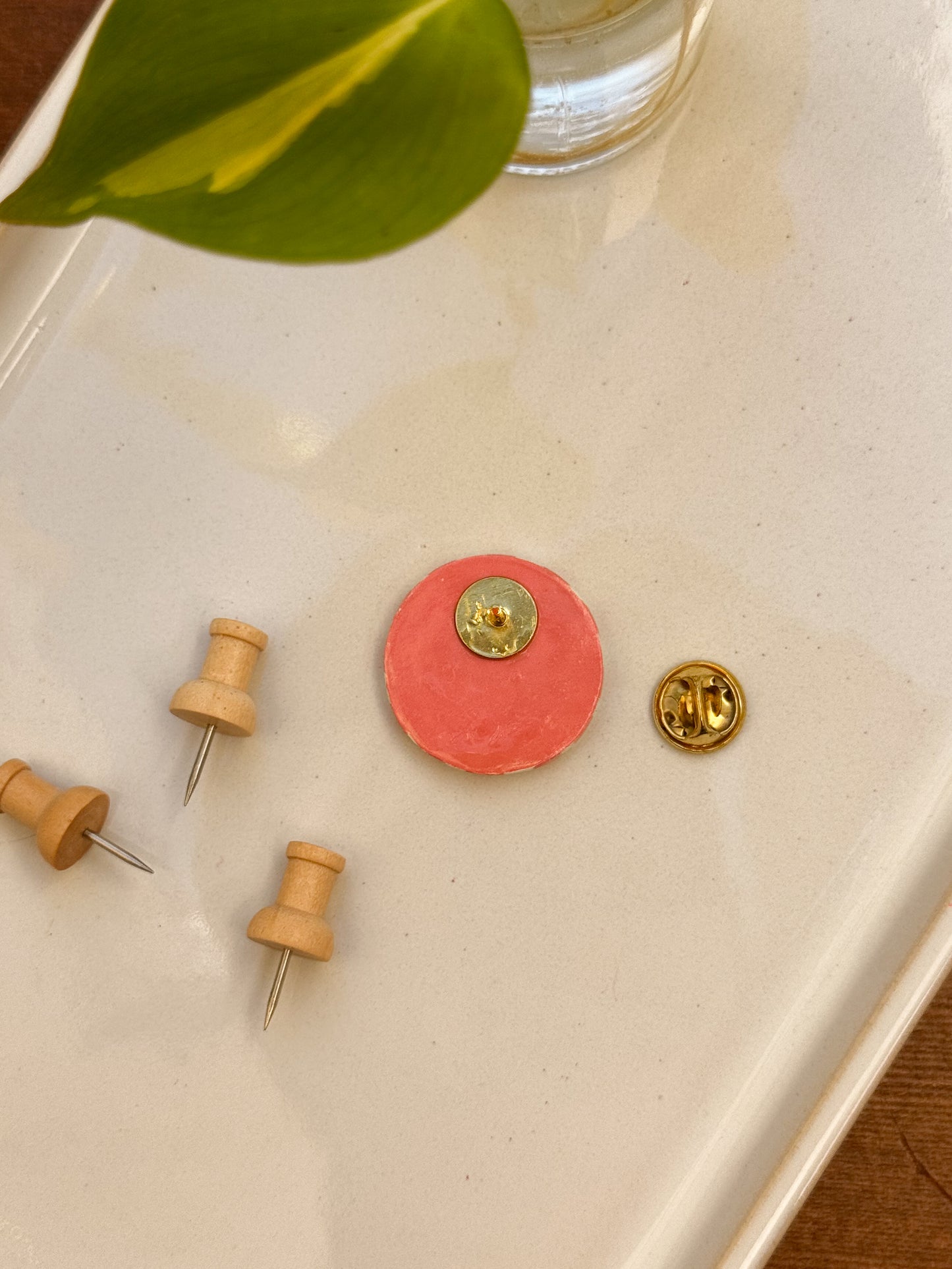 Clay Pin - Red Apple