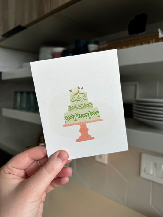 Four Cakes - Set of Greeting Cards