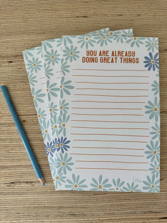 Already Doing Great Things Notepad - Large