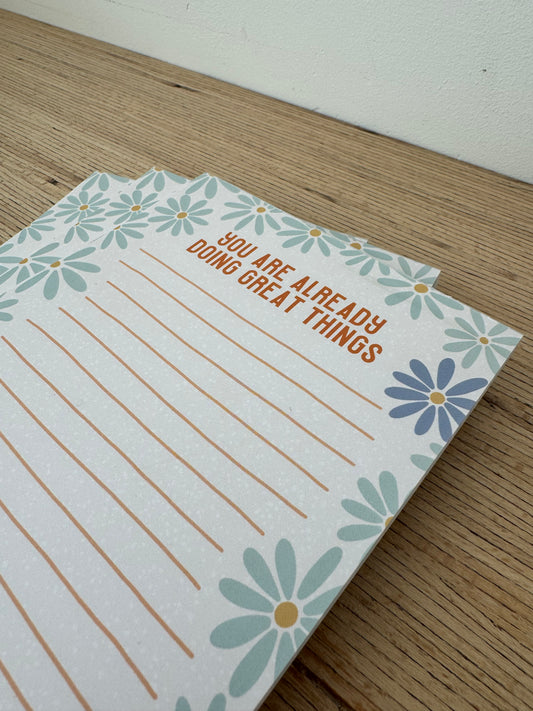 Already Doing Great Things Notepad - Large