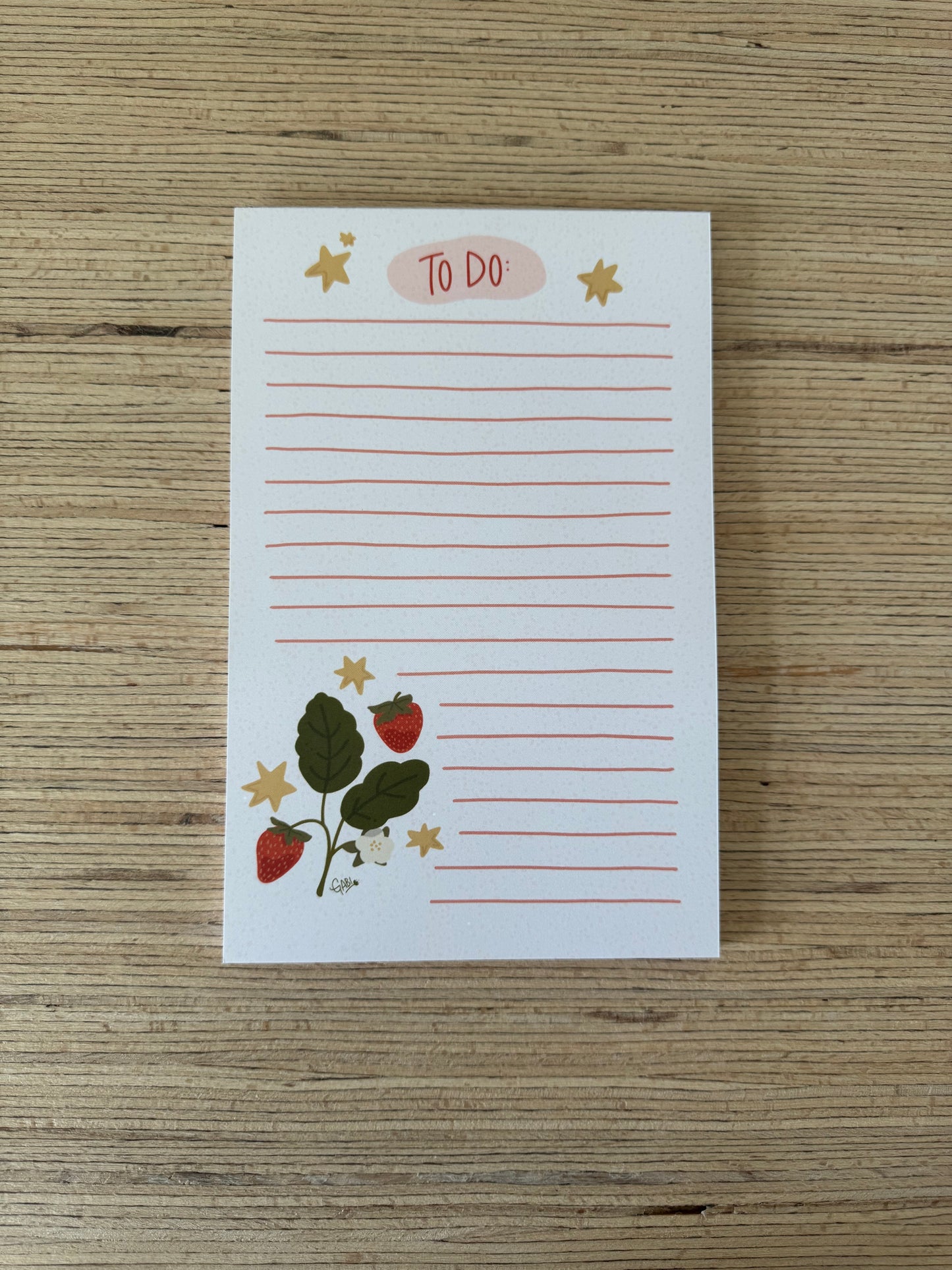 Strawberries Notepad - Large