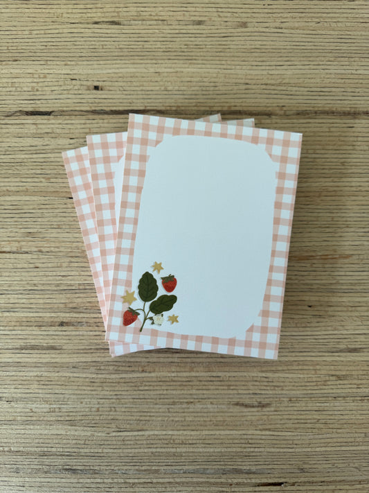 Strawberries Notepad - Midsize