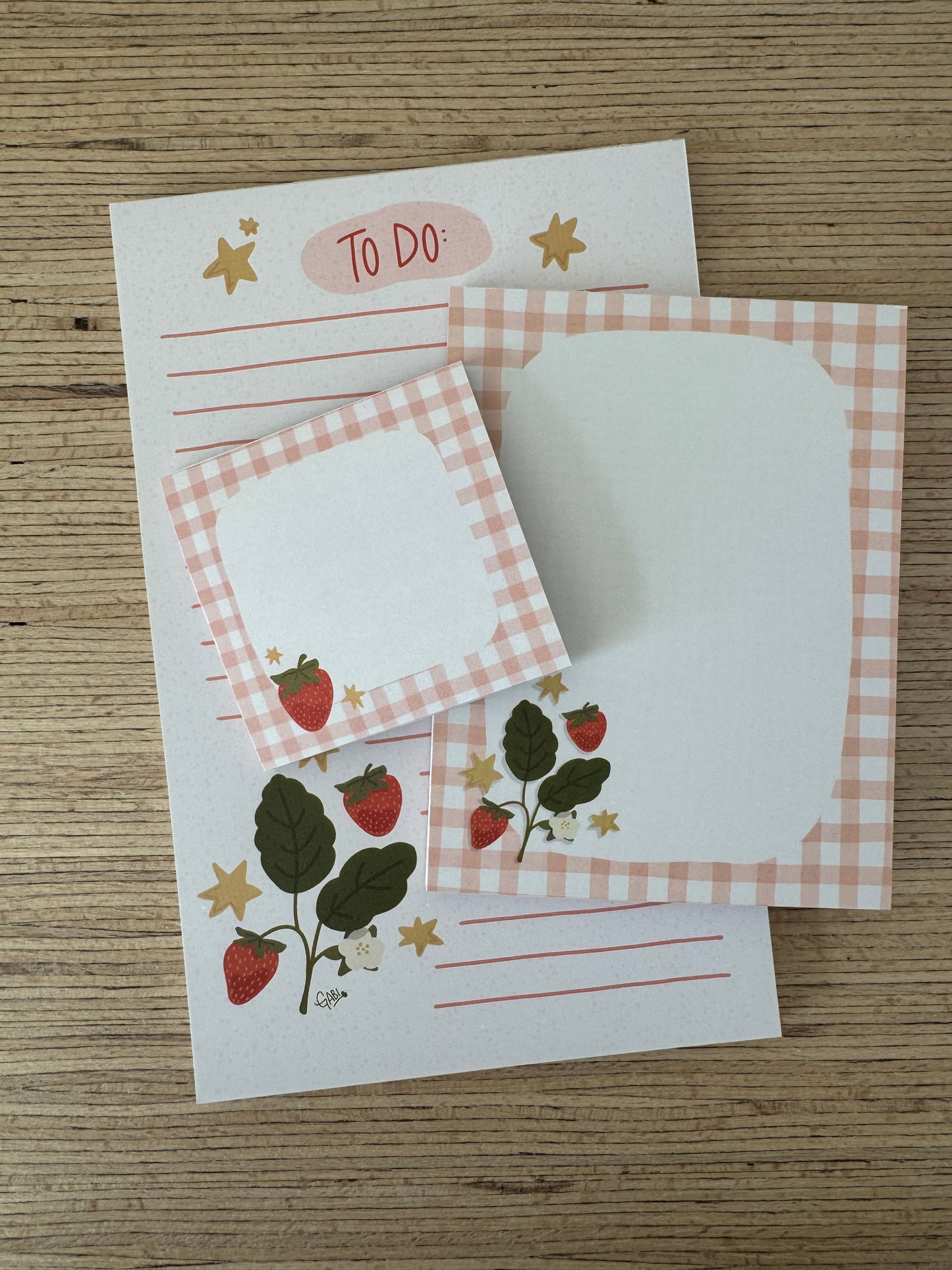 Strawberries Notepad - Midsize