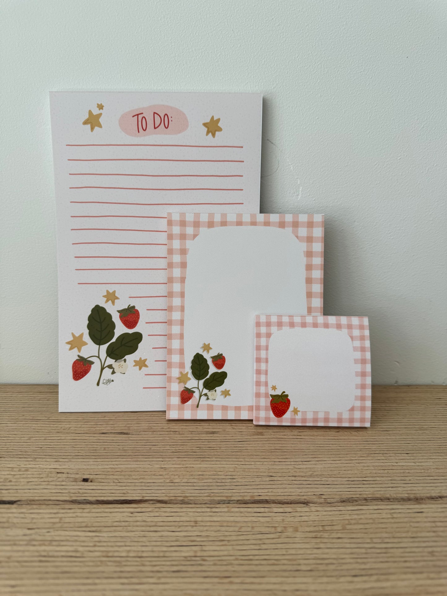 Strawberries Notepad - Large