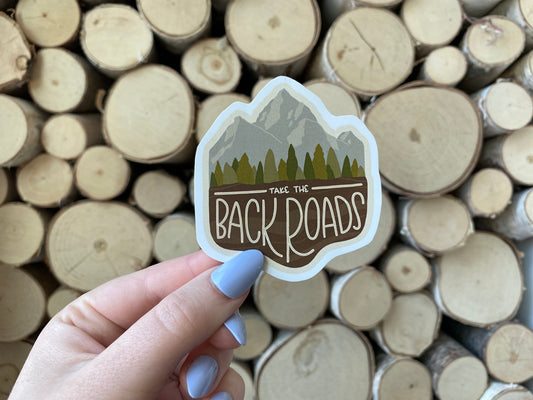 Take the Back Roads Sticker