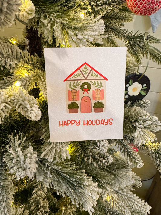 Happy Holidays Home Greeting Card