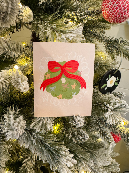 Christmas Wreath Greeting Card