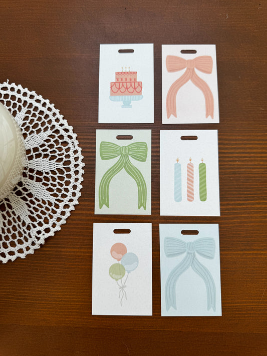 Birthday and Celebration Gift Tags - Set of 6