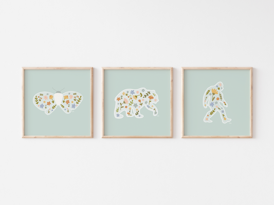Wildflower Sasquatch Print