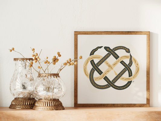 Outlaw Print: Snake Knot - Black
