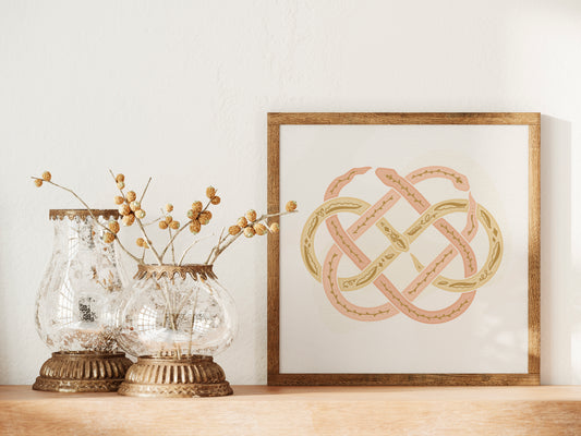 Outlaw Print: Snake Knot - Pink